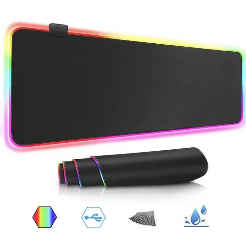 Mouse pad Gamer Led Rgb 7 Colors Large Size 80x30cm, 90cm x 40cm Usb