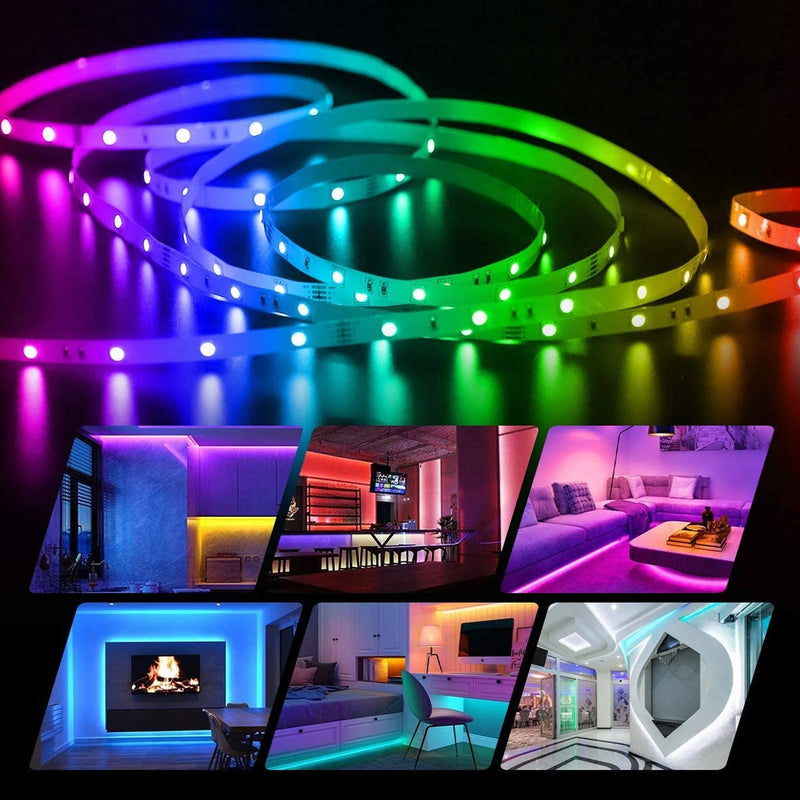 Fita led colorida 5mt 5050 rgb 16 cores + fonte + controle 12v econômica pronta entrega-arco iris led