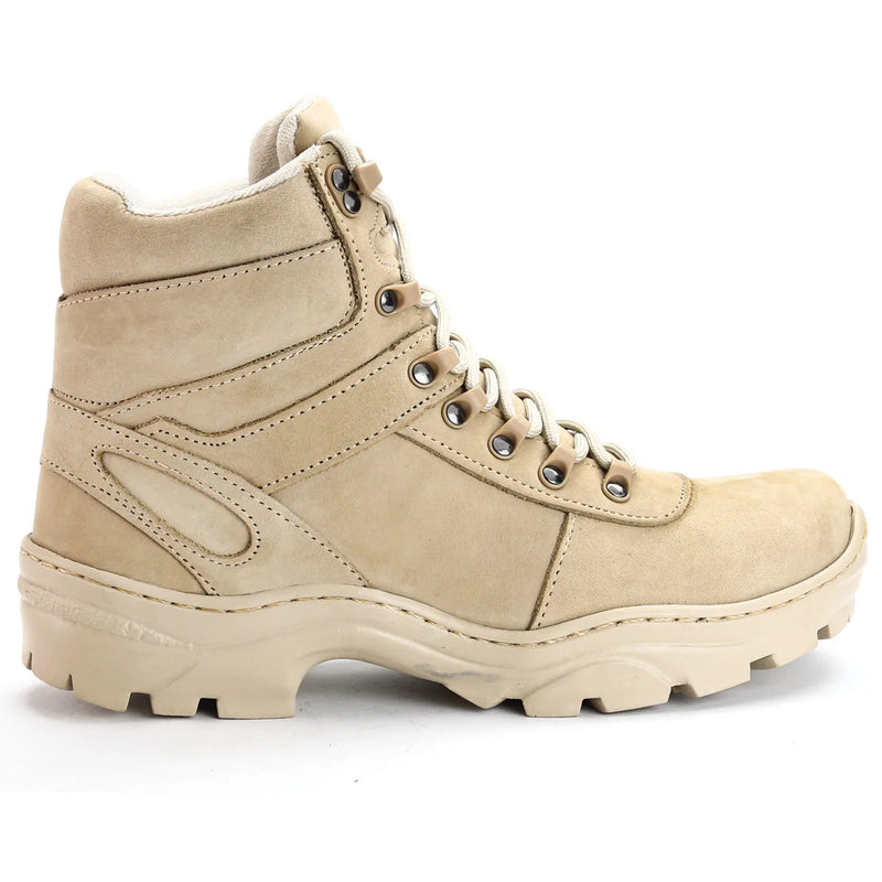 Bota Coturno Militar Masculina Ferraretto em Couro Legitimo Bege