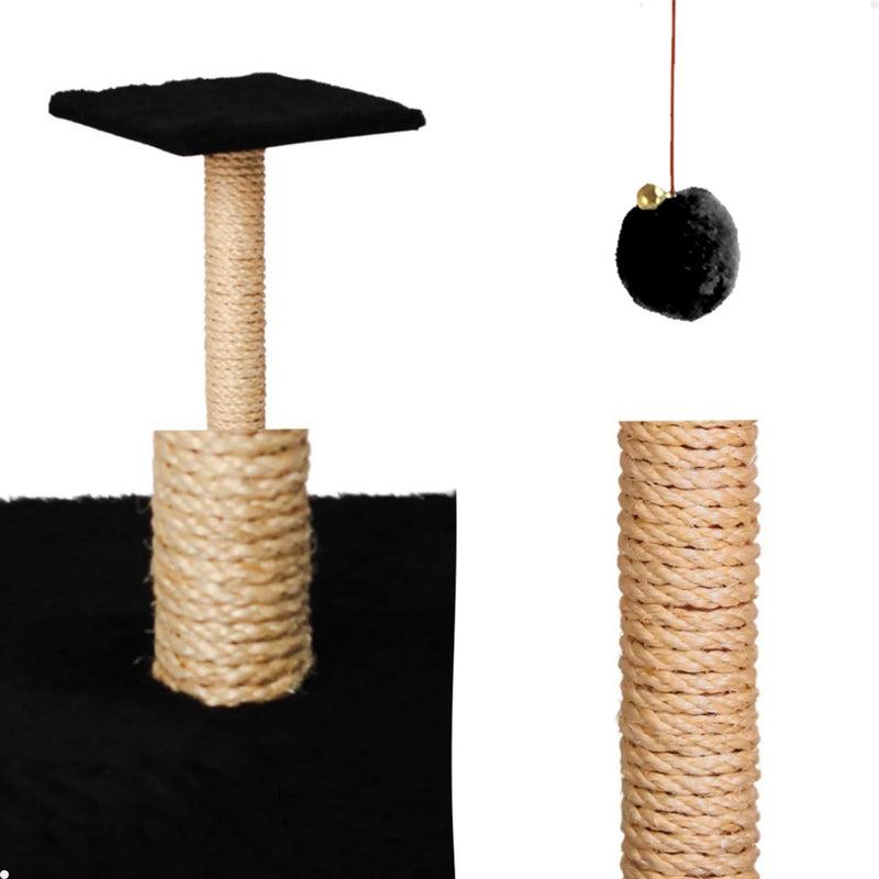 Cat Cat Scratcher Sisal Post Square with Pompom Plush Toy Guizo Scratching Pet Cat Claw Column GT6315