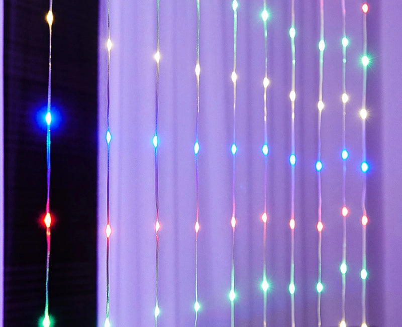 Cortina LED Luz de decoração, controle remoto