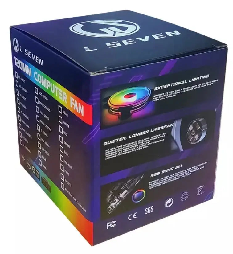 Kit 3 Cooler Fan Led Rgb 120mm C/Remote Control To Assemble SetUp PC Gamer Computer-Fast Delivery For All Brazil