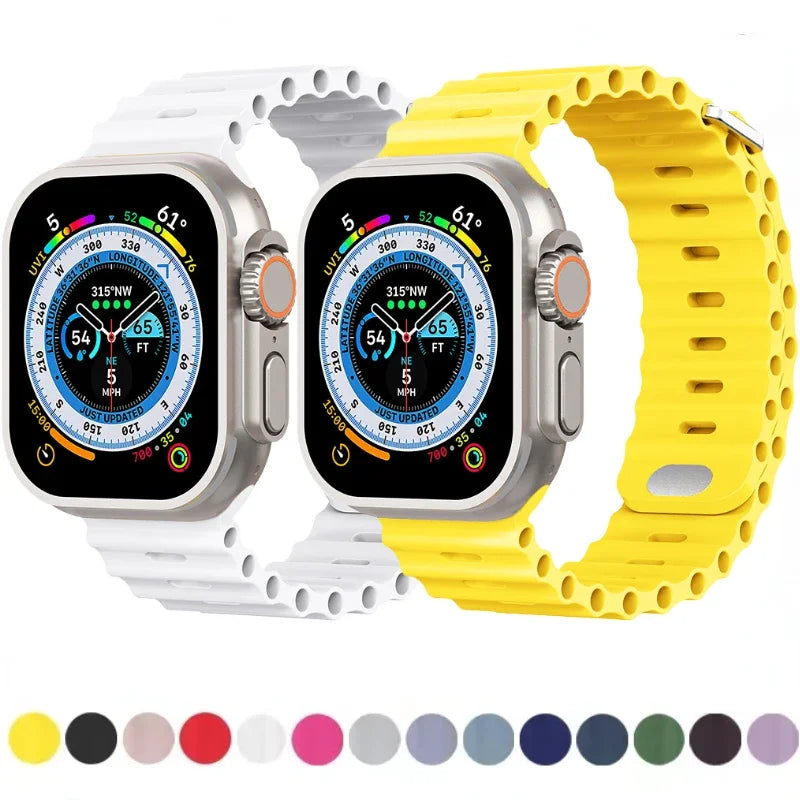 Pulseira de silicone para apple watch