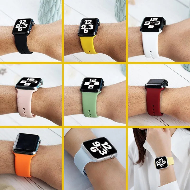 Pulseira Smartwatch Silicone W26 / W46 / F8 / T500 / F9 / X7 / Apple Watch  / IWO 8 9 10 11 12 Pro Lite