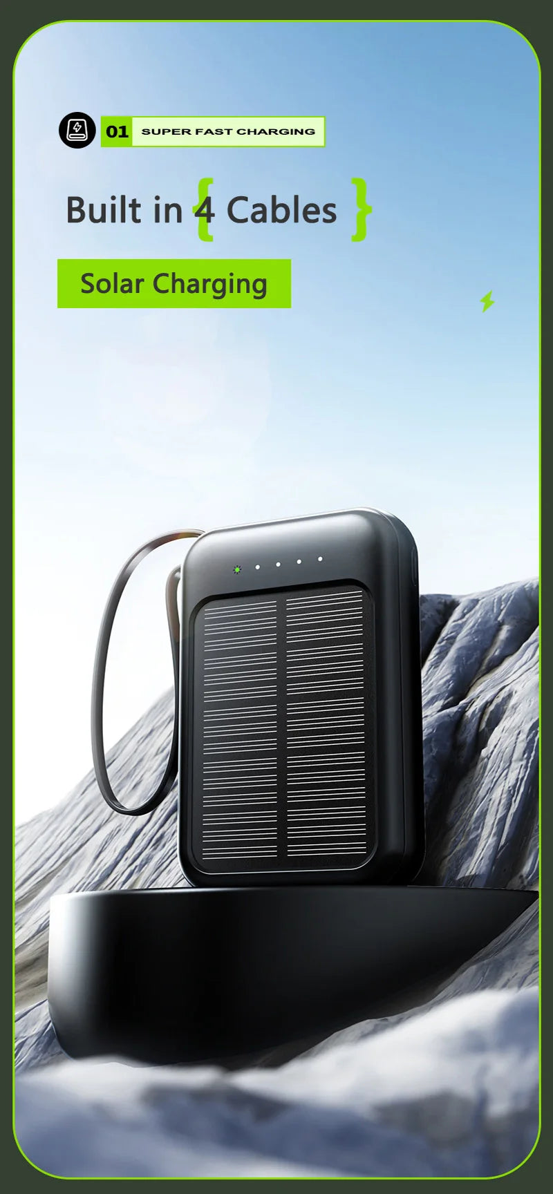 Power Bank Carregamento SOLAR 50000Mah