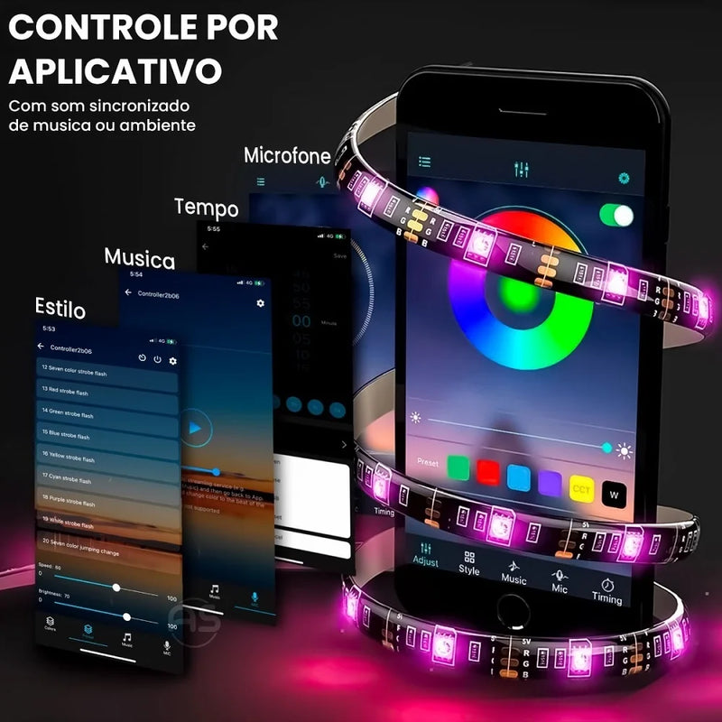 Fita de LED RGB controle + APP