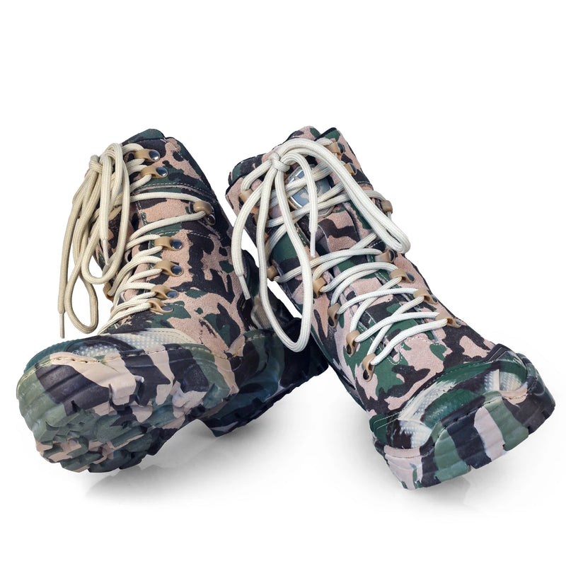 Bota masculina de couro aventuram, camuflagem militar pesca caça trilha montanhas