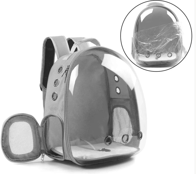 Mochila para transportar animais de estimação, bolha transparente