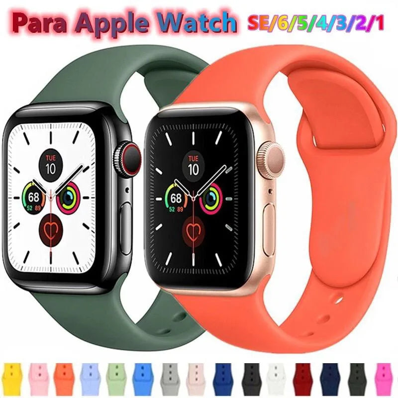 Pulseira Smartwatch Silicone W26 / W46 / F8 / T500 / F9 / X7 / Apple Watch  / IWO 8 9 10 11 12 Pro Lite