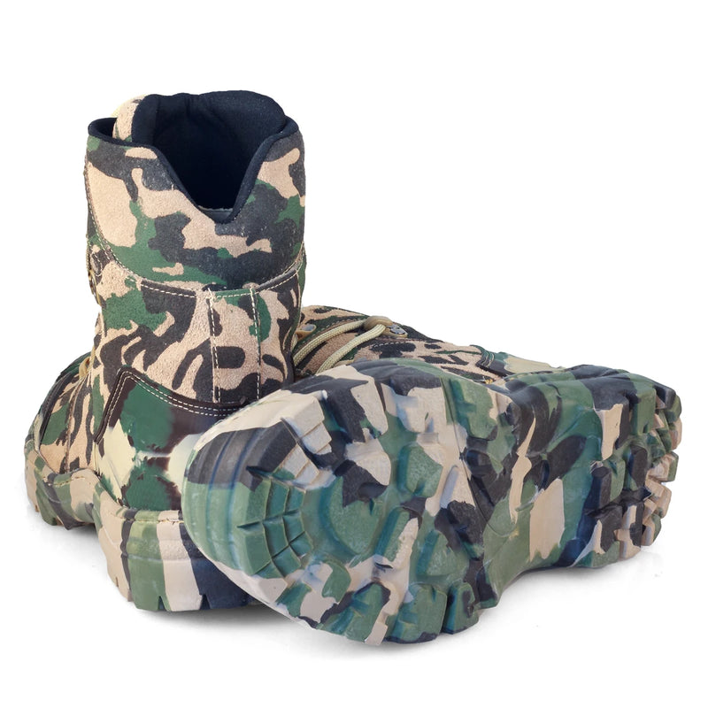 Bota masculina de couro aventuram, camuflagem militar pesca caça trilha montanhas