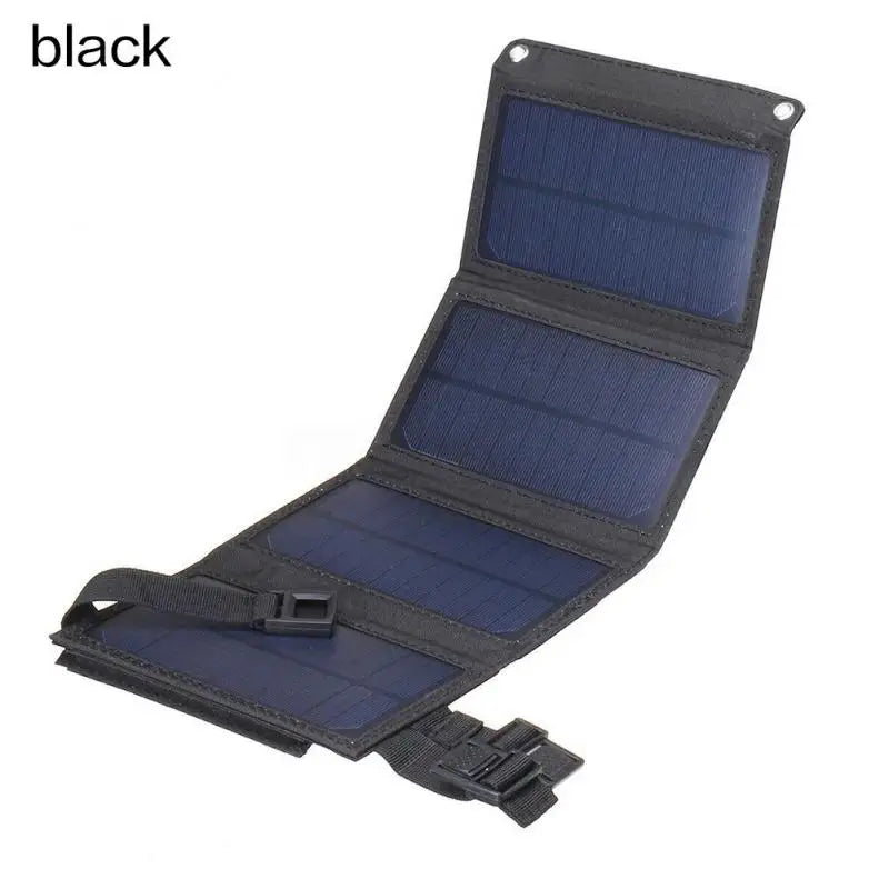 Kit de painel solar dobrável, 50w, 5v, usb, células solares, pacote de banco, placa solar à prova d'água, para acampamento ao ar livre, caminhadas, carregador