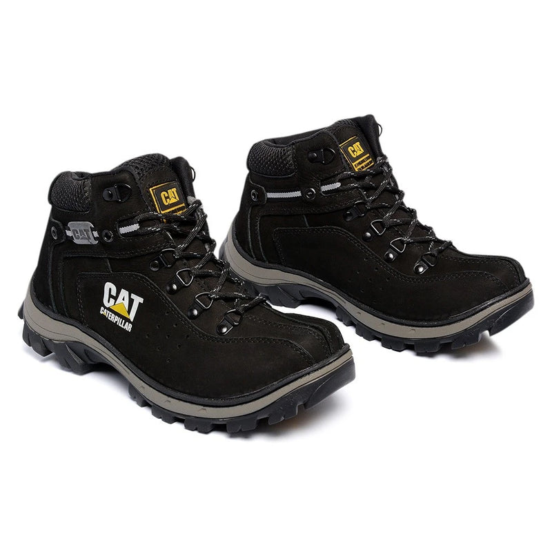 BOTA LETURNING TENIS CATERPILLAR ADVENTURE COURO NOBUCK LEGÍTIMO 100% NATURAL MASCULINO